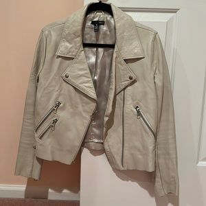 Aqua Leather Jacket - Small